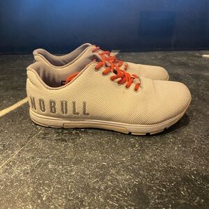 NoBull white sneakers, size 9